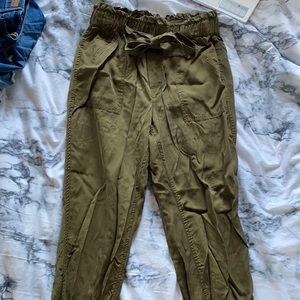 super cute army green garage pants
